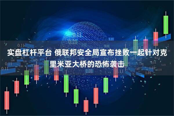 实盘杠杆平台 俄联邦安全局宣布挫败一起针对克里米亚大桥的恐怖袭击