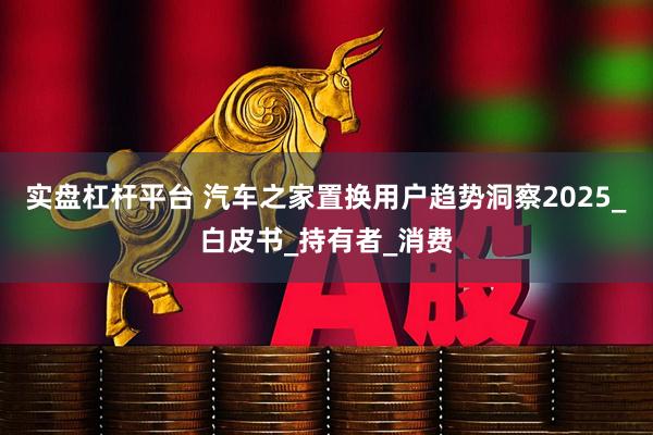 实盘杠杆平台 汽车之家置换用户趋势洞察2025_白皮书_持有者_消费