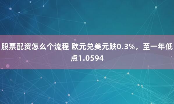 股票配资怎么个流程 欧元兑美元跌0.3%，至一年低点1.0594